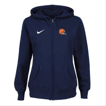 Women's NEW Cleveland Browns Ladies Tailgater Full Zip Hoodie Blue