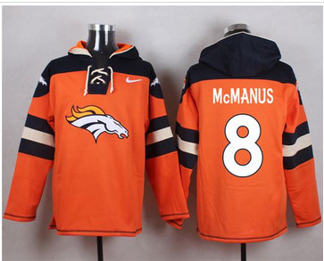Nike Denver Broncos #8 Brandon McManus Orange Player Pullover NFL Hoodie