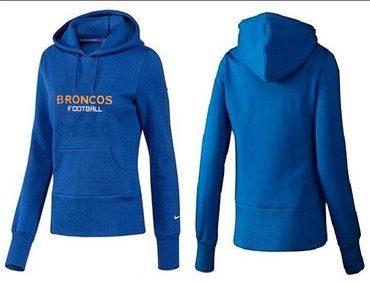 Women Denver Broncos Logo Pullover Hoodie-- (40)