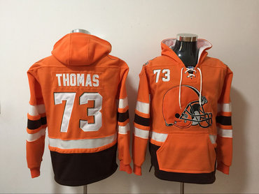 Nike Broncos 73 Demaryius Thomas Orange All Stitched Sweatshirt
