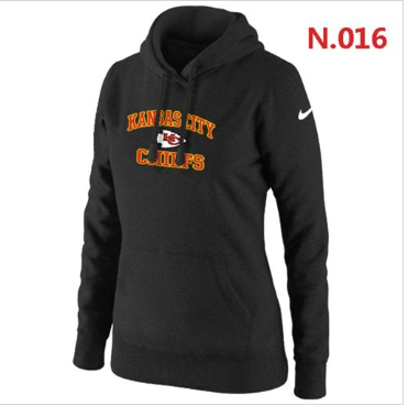 Women's NEW Kansas City Chiefs Heart & Soul Pullover Hoodie Black