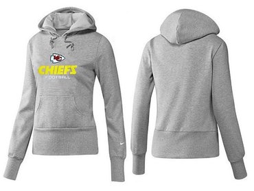 Women Kansas City Chiefs Logo Pullover Hoodie-- (22)