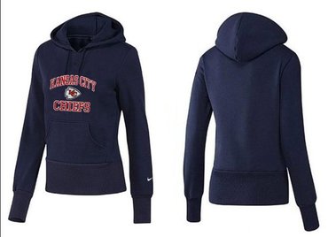 Women Kansas City Chiefs Logo Pullover Hoodie-- (9)