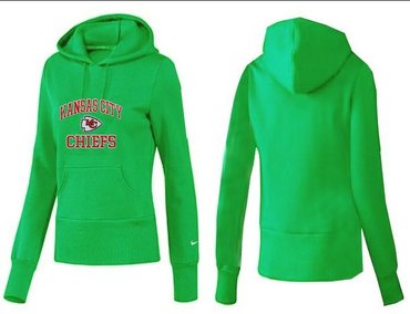 Women Kansas City Chiefs Logo Pullover Hoodie-- (7)