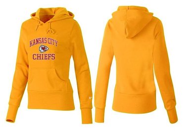 Women Kansas City Chiefs Logo Pullover Hoodie-- (5)