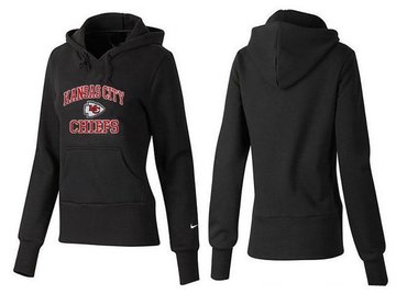 Women Kansas City Chiefs Logo Pullover Hoodie-- (2)