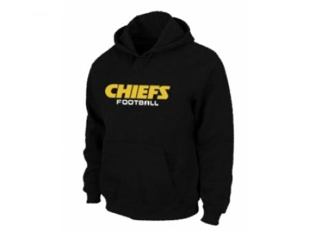 Kansas City Chiefs Authentic font Pullover Hoodie Black