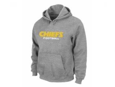 Kansas City Chiefs Authentic font Pullover Hoodie Grey