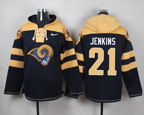 Nike Rams #21 Janoris Jenkins Navy Blue Player Pullover NFL Hoodie