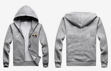 New St.Louis Rams Authentic Logo Hoodie Grey