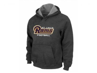 St Louis Rams Authentic font Pullover Hoodie DGrey