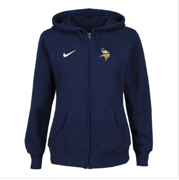 Women's NEW Minnesota Vikings Ladies Tailgater Full Zip Hoodie Blue