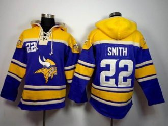 Minnesota Vikings #22 Harrison Smith Purple Sawyer Hooded Sweatshirt Stitched NFL Jersey