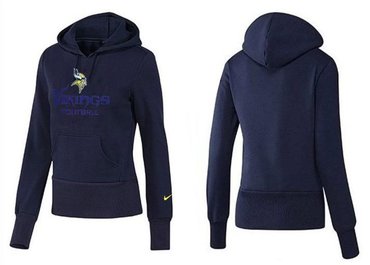 Women Minnesota Vikings Logo Pullover Hoodie-- (38)