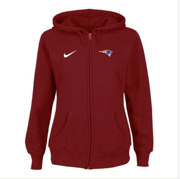 Women's New England Patriots Ladies Tailgater Full Zip Hoodie Red