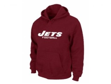 New York Jets Authentic font Pullover Hoodie Red