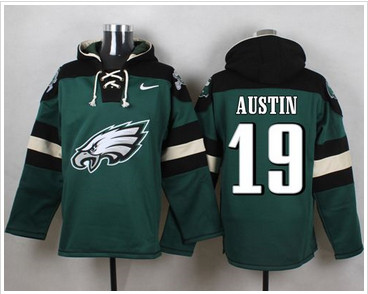Nike Philadelphia Eagles #19 Miles Austin Midnight Green Player Pullover NFL Hoodie