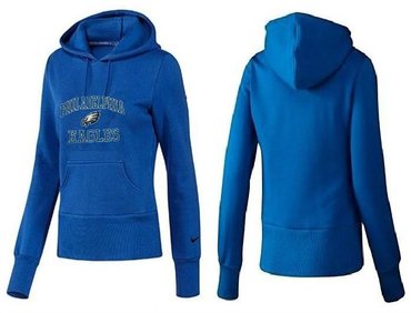 Women Philadelphia Eagles Logo Pullover Hoodie-- (11)