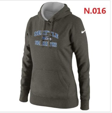Women's NEW Seattle Seahawks Heart & Soul Pullover Hoodie Dark Grey