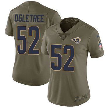 Nike Rams #52 Alec Ogletree Olive Women's Stitched NFL Limited 2017 Salute to Service Jersey