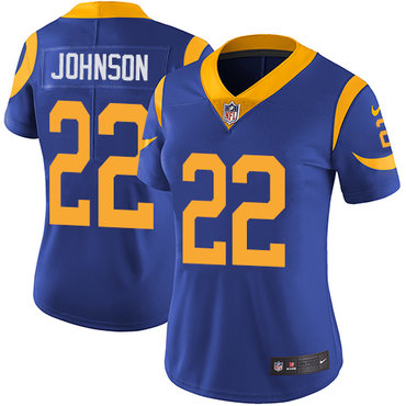 Nike Rams #22 Trumaine Johnson Royal Blue Alternate Women's Stitched NFL Vapor Untouchable Limited Jersey