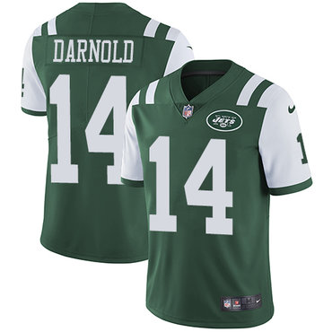 Nike Jets #14 Sam Darnold Green Team Color Men's Stitched NFL Vapor Untouchable Limited Jersey