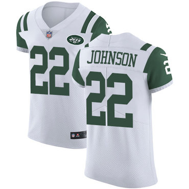 Nike Jets #22 Trumaine Johnson White Men's Stitched NFL Vapor Untouchable Elite Jersey