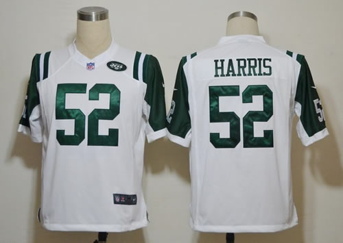 2012 NEW nfl new york jets 52 david harris white jerseys(game)