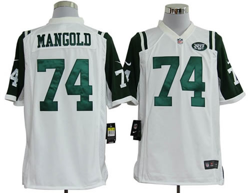 2012 NEW nfl new york jets 74 nick mangold white jerseys(game)