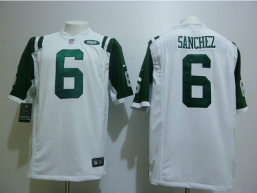 2012 NEW nfl new york jets 6 mark sanchez white jerseys (game)