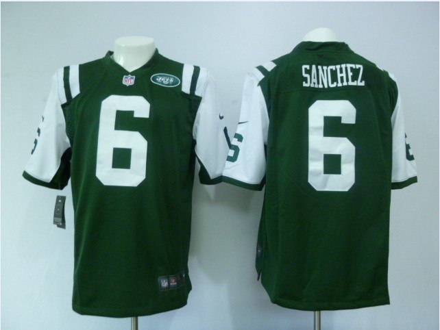 2012 new york jets 6 mark sanchez green jerseys(game)