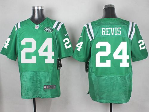 Nike Jets #24 Darrelle Revis Green Men's Stitched NFL Elite Rush jerseys