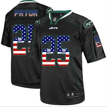 New York Jets #25 Calvin Pryor Black NFL Elite USA Flag Fashion Jersey