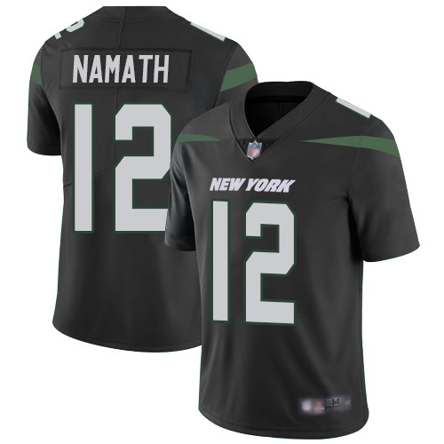 Jets #12 Joe Namath Black Alternate Men's Stitched Football Vapor Untouchable Limited Jersey