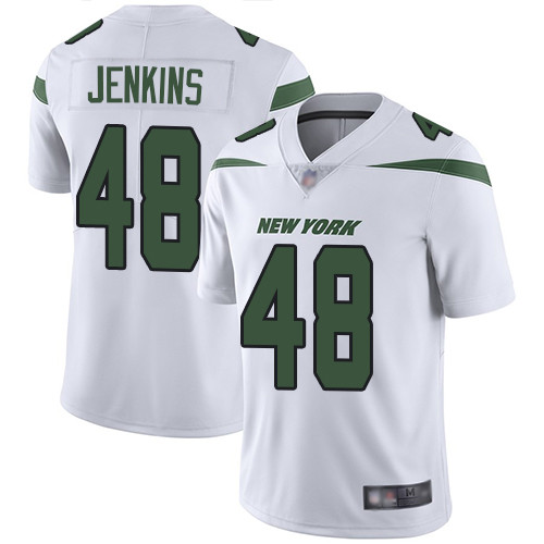 Jets #48 Jordan Jenkins White Men's Stitched Football Vapor Untouchable Limited Jersey