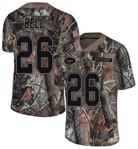 Jets #26 Le'Veon Bell Camo Men's Stitched Football Limited Rush Realtree Jersey
