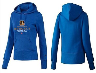 Women Cincinnati Bengals Logo Pullover Hoodie-- (22)