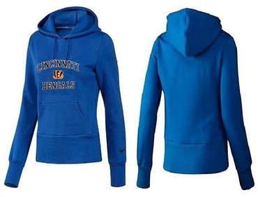 Women Cincinnati Bengals Logo Pullover Hoodie-- (11)