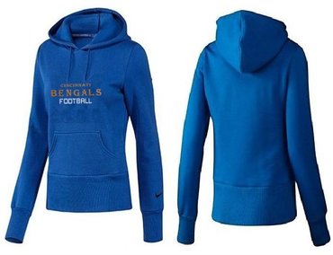 Women Cincinnati Bengals Logo Pullover Hoodie-- (41)