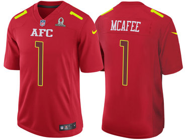 2017 Pro Bowl AFC Indianapolis Colts 1 Pat McAfee Red Game Jersey