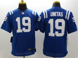 Nike Indianapolis Colts #19 Unitas Blue Team Color Men's NFL Elite Jerseys
