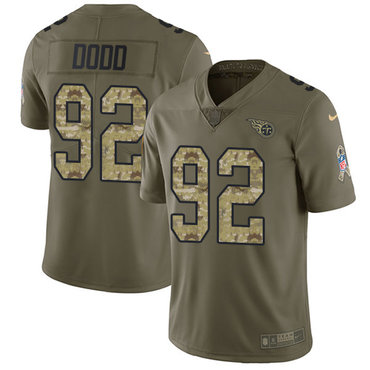 Nike Titans #92 Kevin Dodd Olive Camo Men's Stitched NFL Limited 2017 Salute To Service Jersey