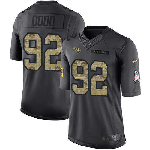 Nike Titans #92 Kevin Dodd Black Men's Stitched NFL Limited 2016 Salute To Service Jersey
