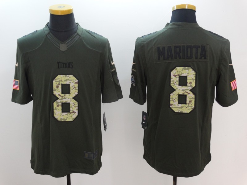 Nike Tennessee Titans #8 Marcus Mariota Green Men's Stitched NFL Limited Salute To Service Jersey