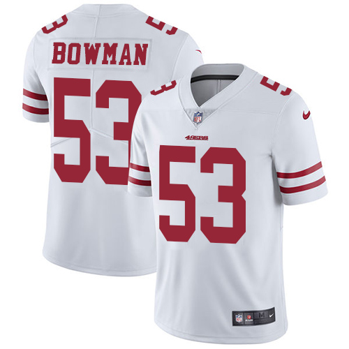 Nike 49ers #53 NaVorro Bowman White Youth Stitched NFL Vapor Untouchable Limited Jersey