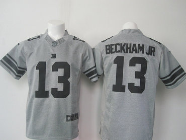 Men's New York Giants #13 Odell Beckham Jr Nike Gray Gridiron Gray Limited Jersey
