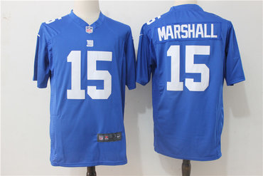 Nike Giants 15 Brandon Marshall Blue Game Jersey