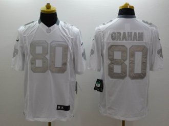 Nike Giants #80 Victor Cruz White NFL Limited Platinum Jersey