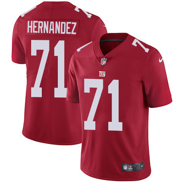 Nike Giants #71 Will Hernandez Red Alternate Men's Stitched NFL Vapor Untouchable Limited Jersey
