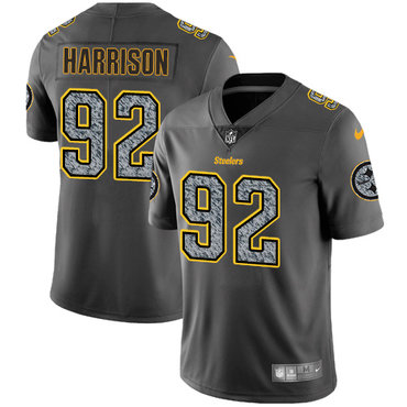 Nike Steelers #92 James Harrison Gray Static Youth NFL Vapor Untouchable Game Jersey